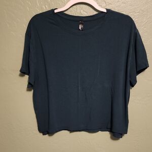 Chic Teal Short Sleeve Top